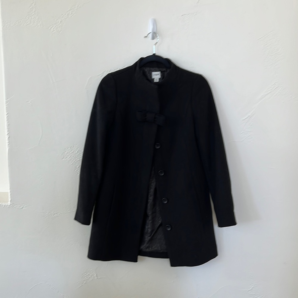 Black Bow J Crew Coat